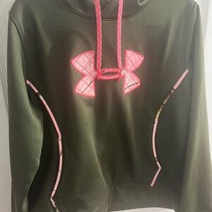 Under Armour Olive and Pink Hoodie